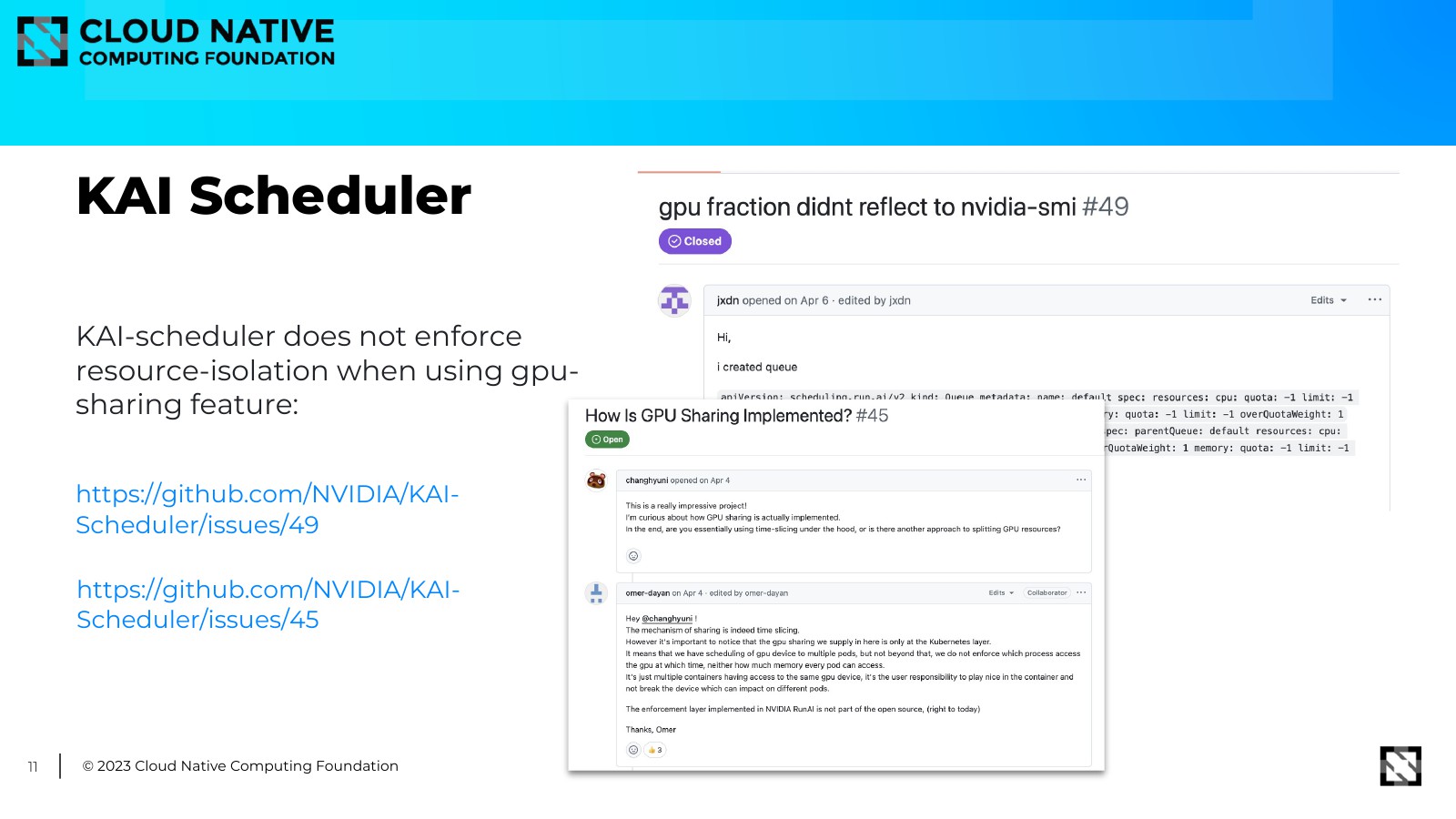 KAI Scheduler does not enforce resource isolation when sharing a GPU