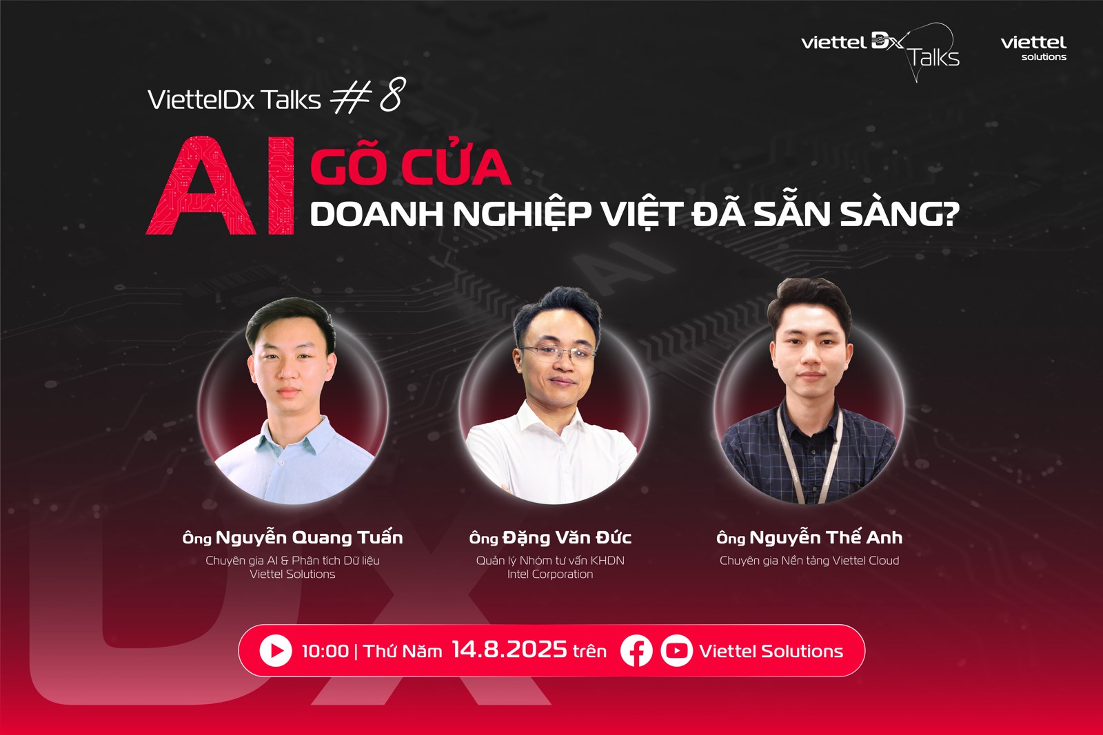 VIETTELDX TALKS #8 poster: AI is knocking, are Vietnamese businesses ready?