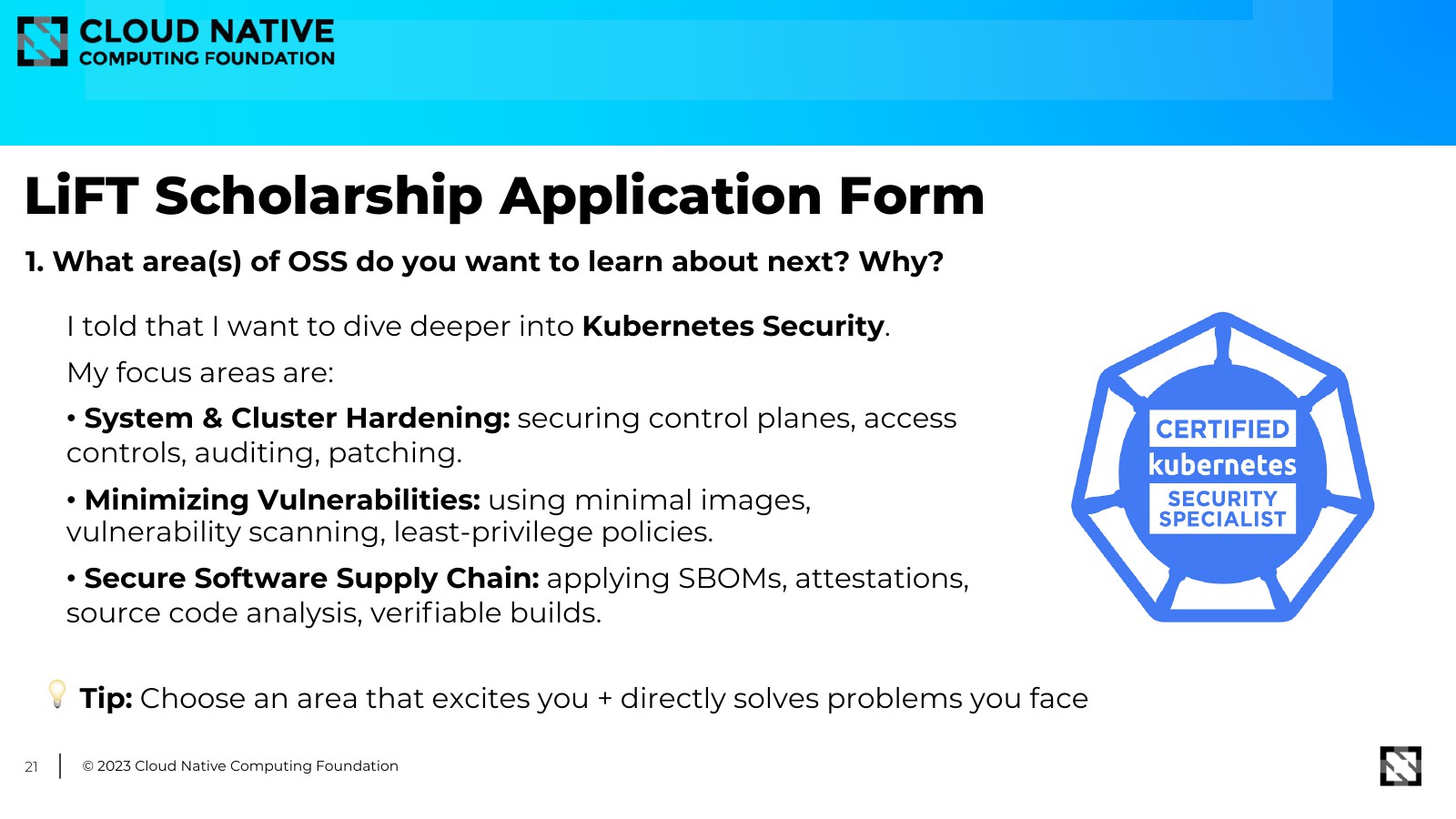 Question 1: which area of open source to learn next