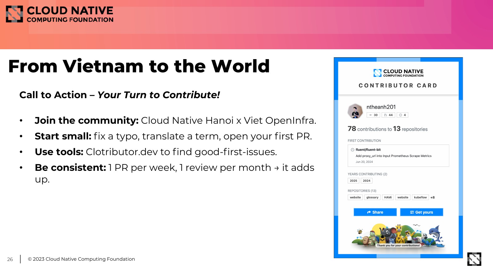 From Vietnam to the World: call to action