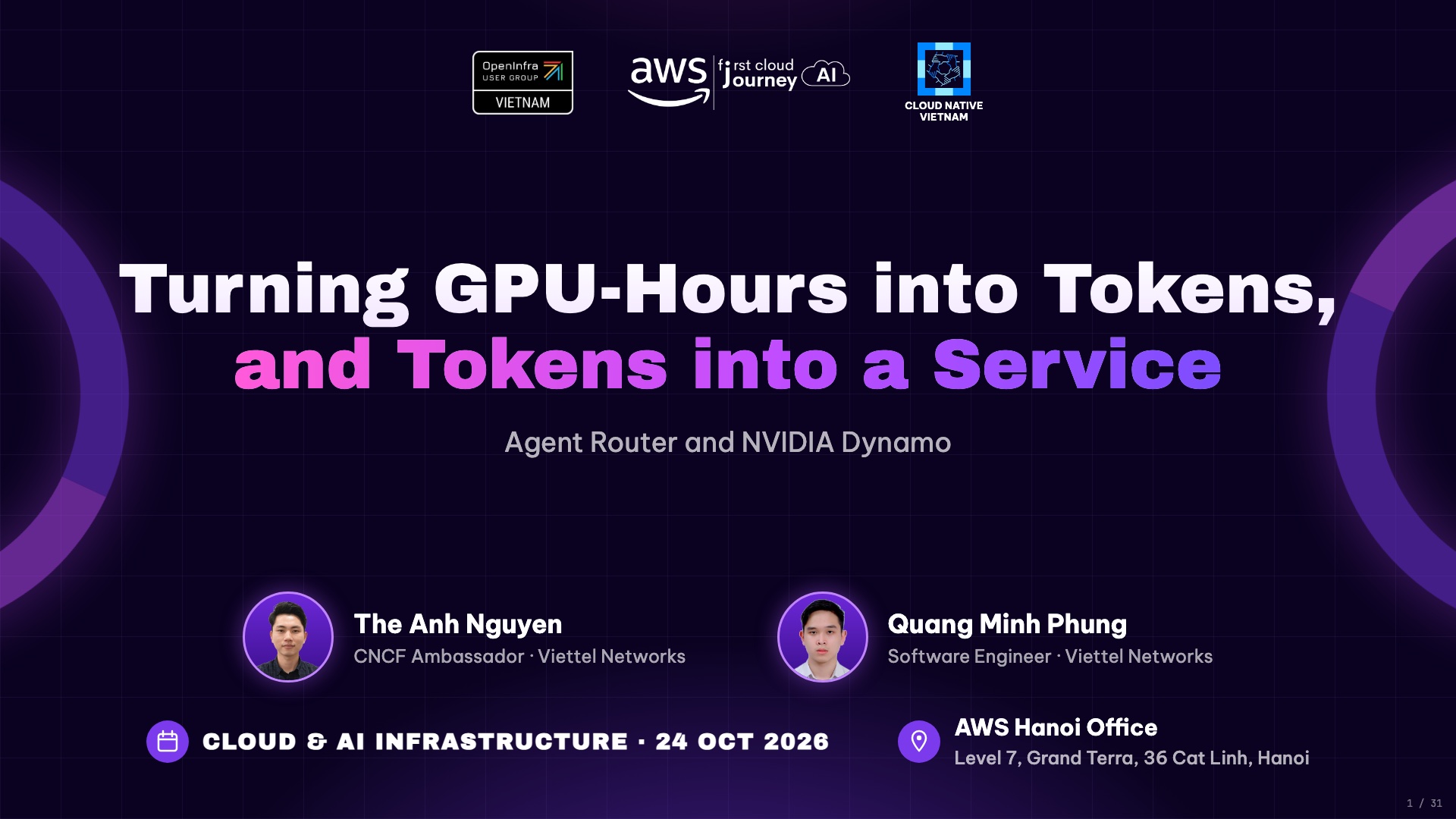 Turning GPU-Hours into Tokens, and Tokens into a Service: open the slides